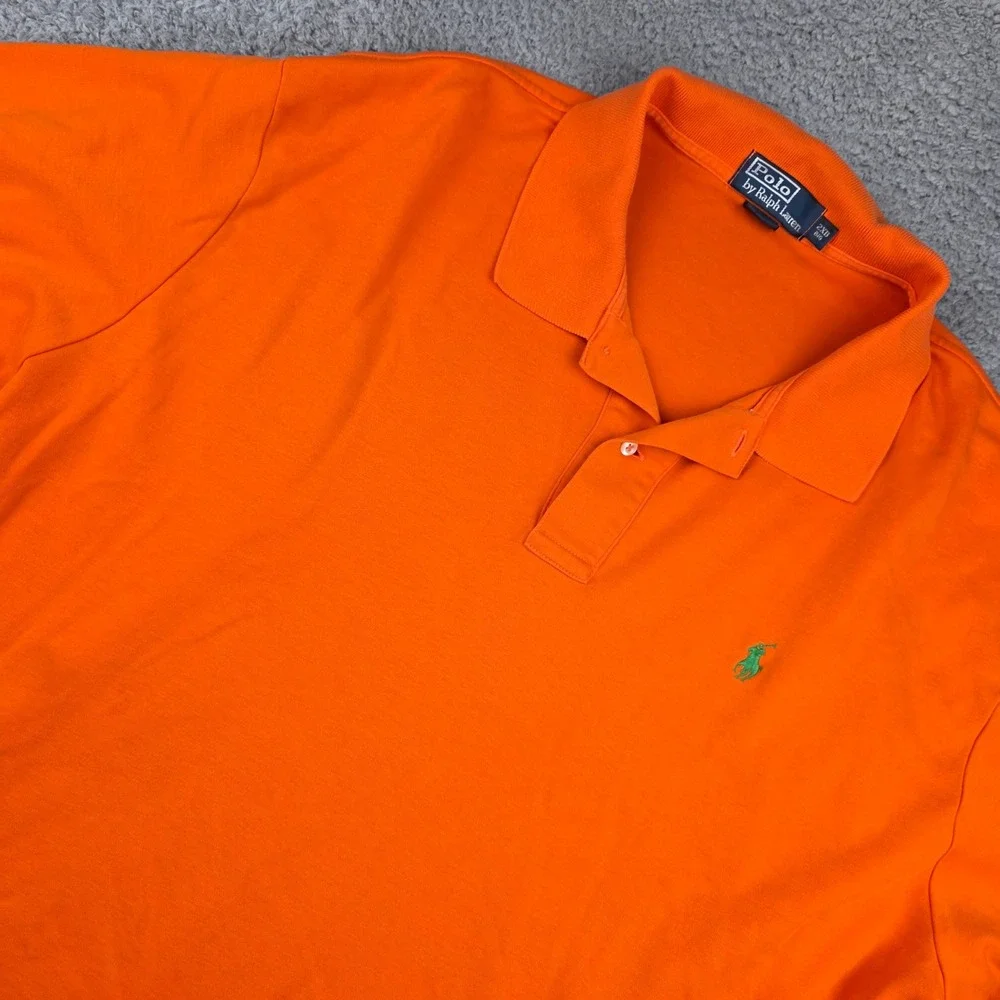 Polo Ralph Lauren Polo Shirt Mens 2XB Orange Short Sleeve Big & Tall Cotton soft